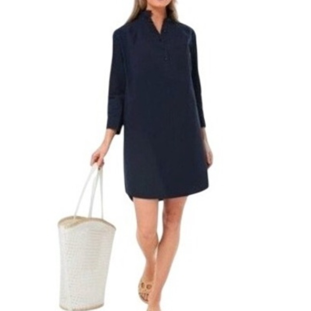 Pomander Place by Tuckernuck French Navy Blue Polly Dress